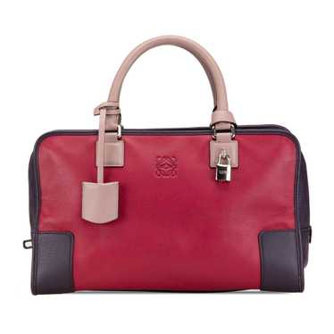 Red LOEWE Tricolor Leather Amazona 36 Handbag