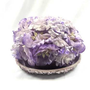 Vintage lavender flower hat tea party