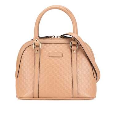 Tan Gucci Mini Microguccissima Dome Satchel