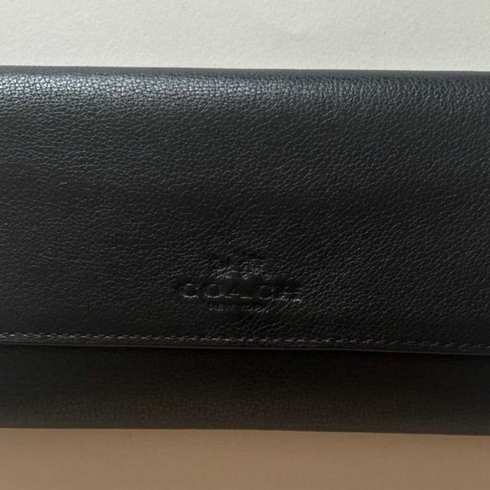 Vintage Coach Wallet in Black Pebbled Leather - image 1