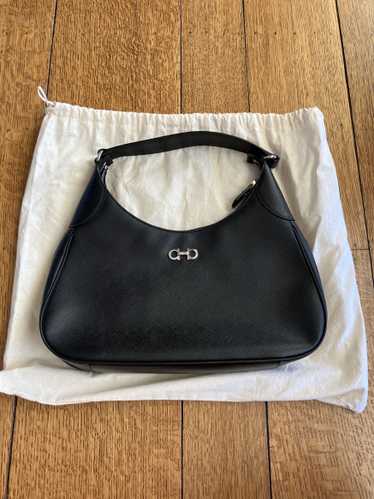 Salvatore Ferragamo 2000s Grained Leather Hobo Bag