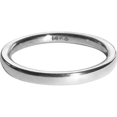 14k White Gold Classic Band Ring