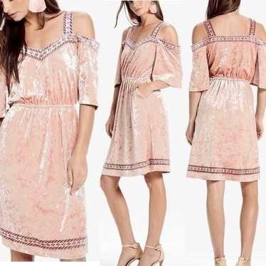 Lucky Brand Boho Western Festival Pink Crushed Ve… - image 1