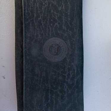 Vintage Genuine Black Leather Envelope Wallet