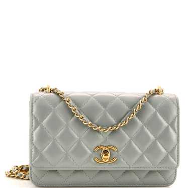 CHANEL Pearl Crush Wallet on Chain Quilted Iridesc