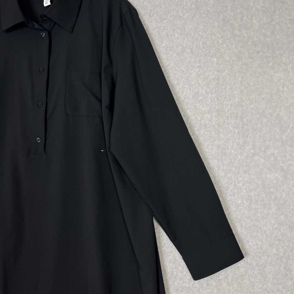 Coolibar Black Long Sleeve Maxi Shirt Dress Size … - image 3