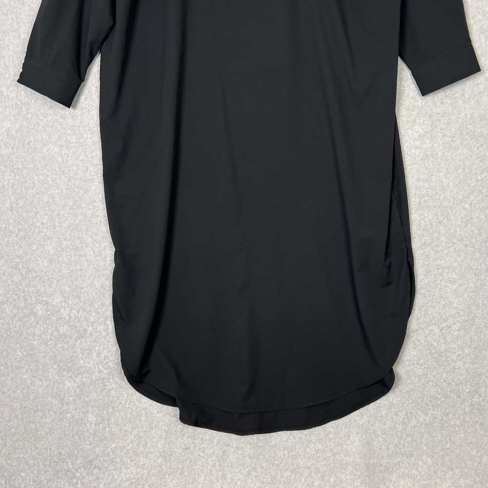 Coolibar Black Long Sleeve Maxi Shirt Dress Size … - image 6