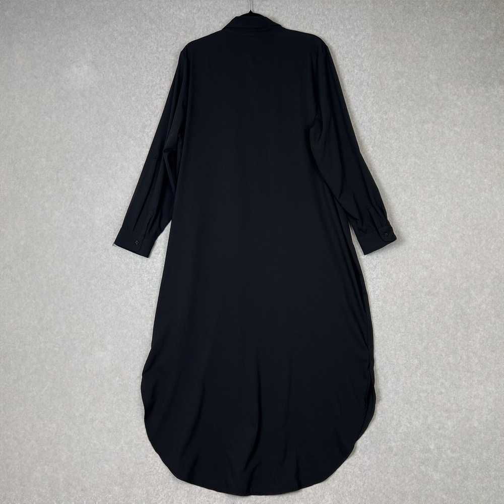 Coolibar Black Long Sleeve Maxi Shirt Dress Size … - image 7