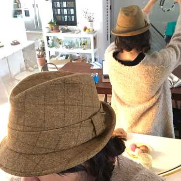 Vintage Pendleton Wool Tweed Fedora in Khaki/Brown