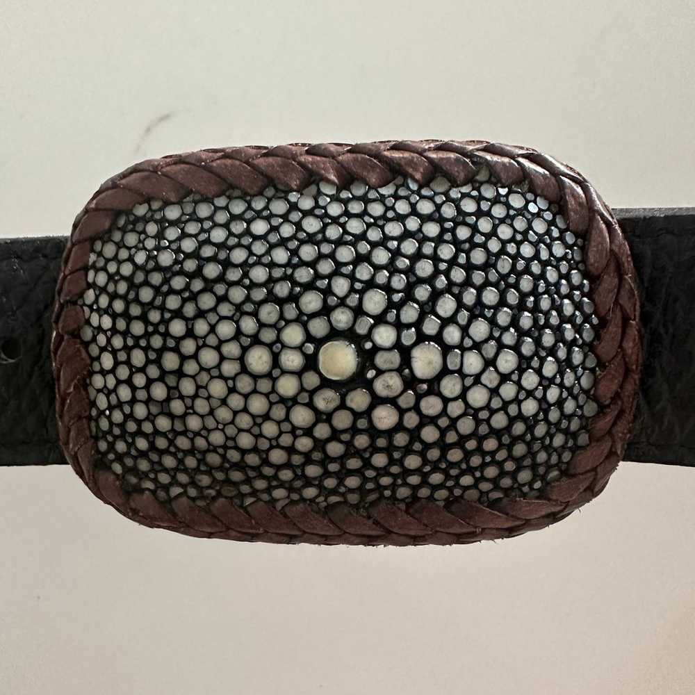 Vintage Divine Tribe Western Style Belt Stingray … - image 7