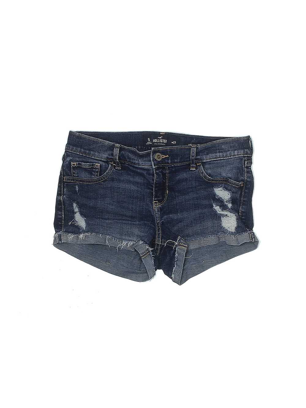 Hollister Women Blue Denim Shorts 27W - image 1