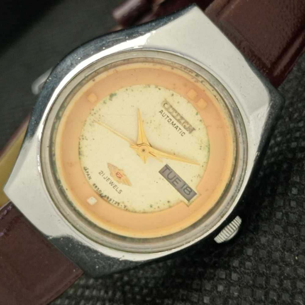 Vintage 1972 Citizen Automatic Womans Silver Watc… - image 1