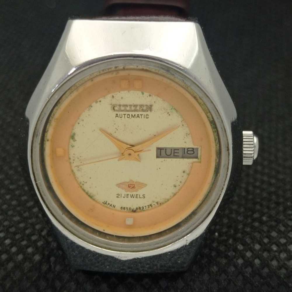 Vintage 1972 Citizen Automatic Womans Silver Watc… - image 4