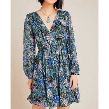 Maeve Anthropologie Spring Floral Faux Wrap Dress 