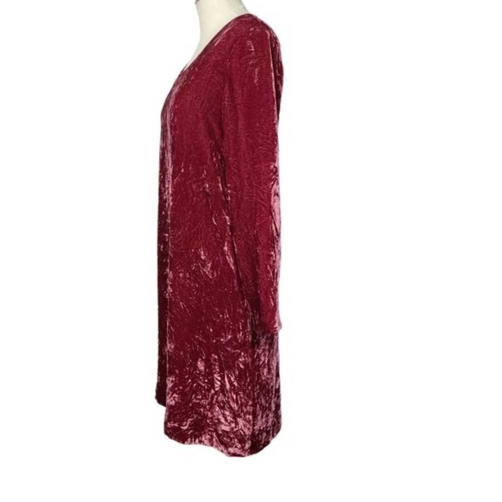 J. Jill Crushed Velvet Long Sleeves Back Zipper D… - image 3