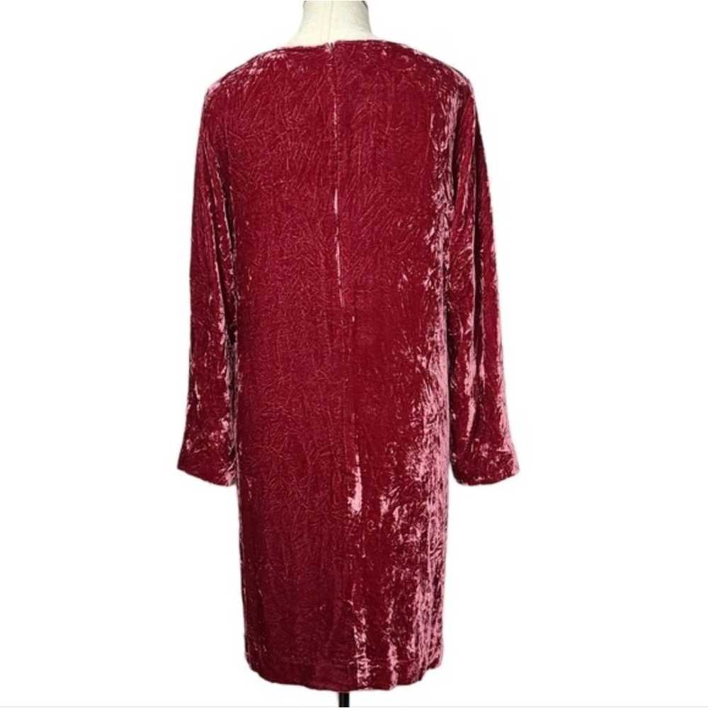 J. Jill Crushed Velvet Long Sleeves Back Zipper D… - image 4