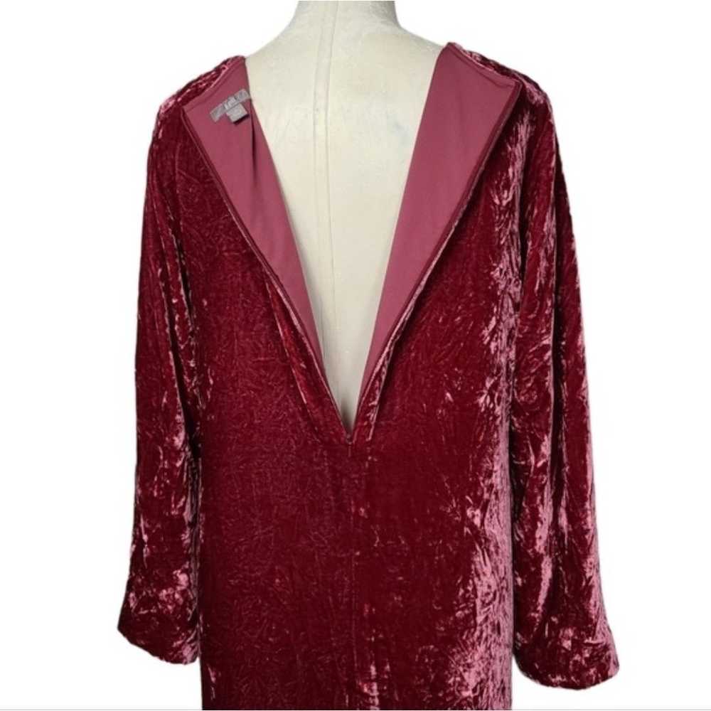 J. Jill Crushed Velvet Long Sleeves Back Zipper D… - image 5