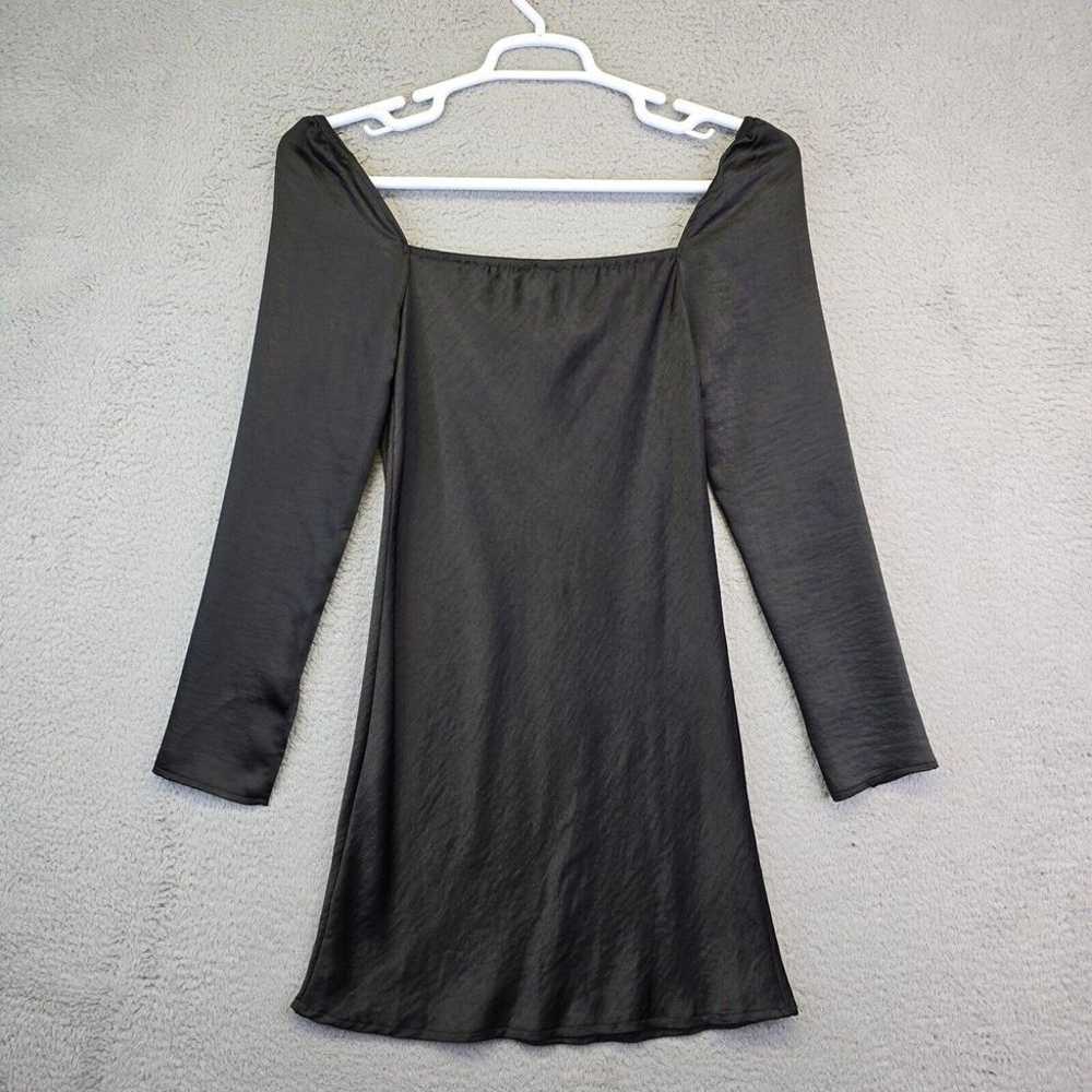 Princess Polly Mini Dress Womens 4 Black Satin Wh… - image 11