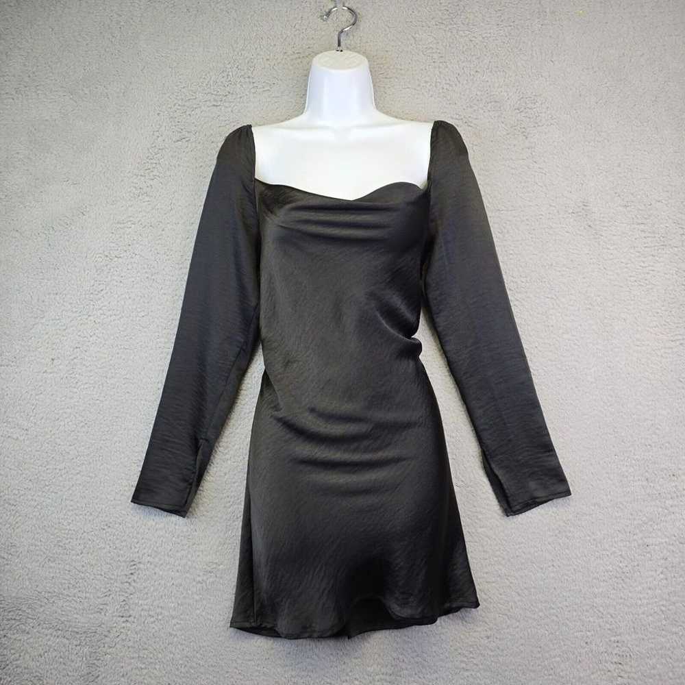 Princess Polly Mini Dress Womens 4 Black Satin Wh… - image 2