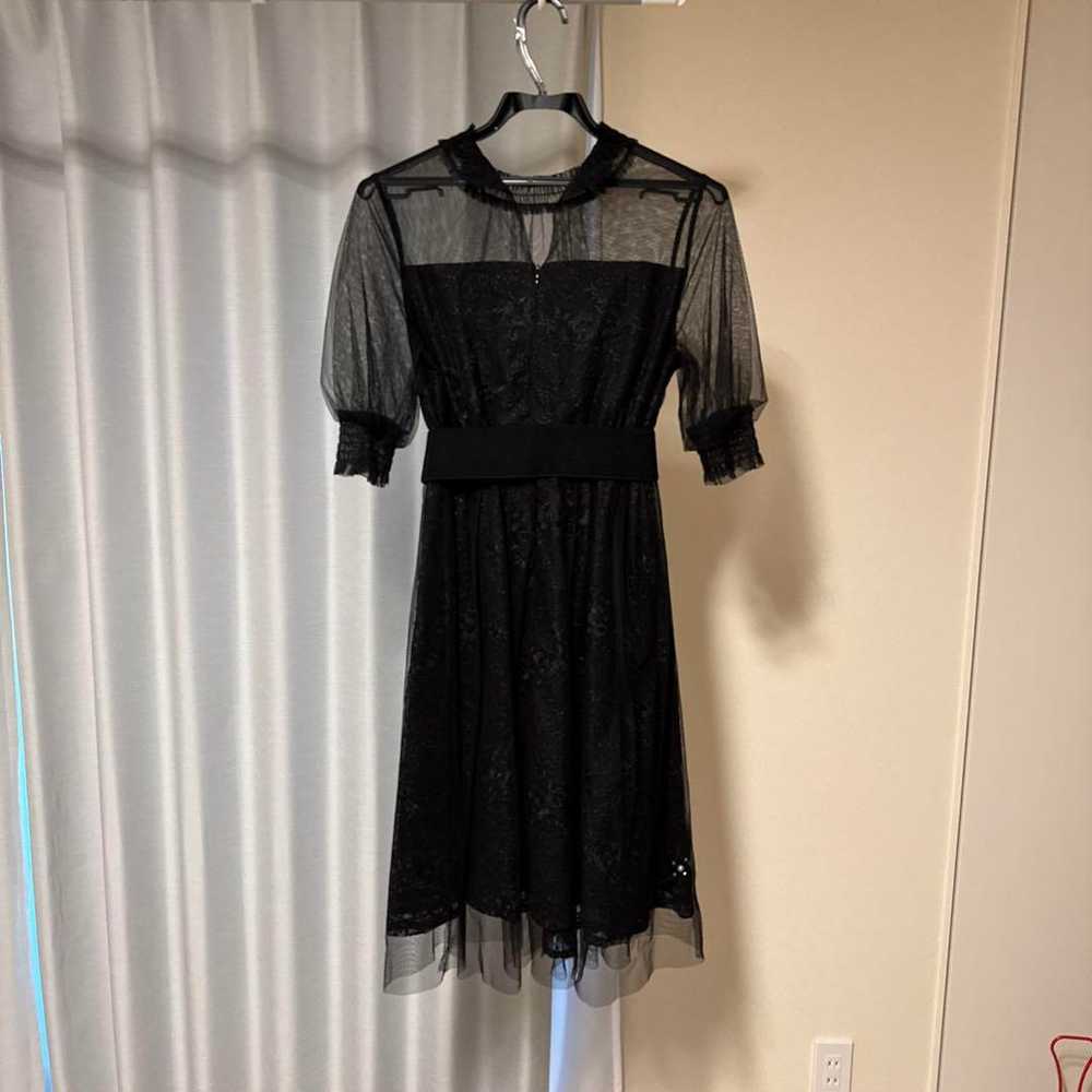 Sheer black dress, knee-length, short sleeves - image 3