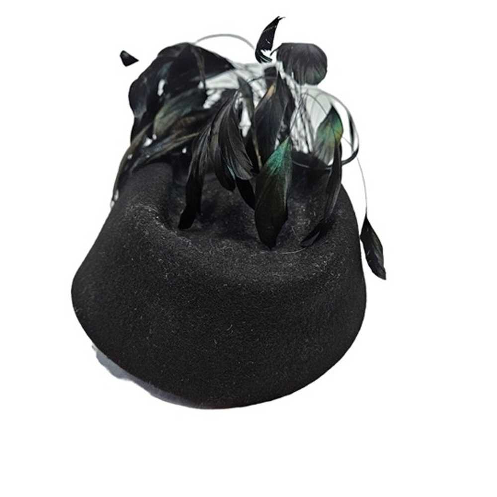 Vintage Bollman Hat Co. Black Wool Doeskin Felt F… - image 5