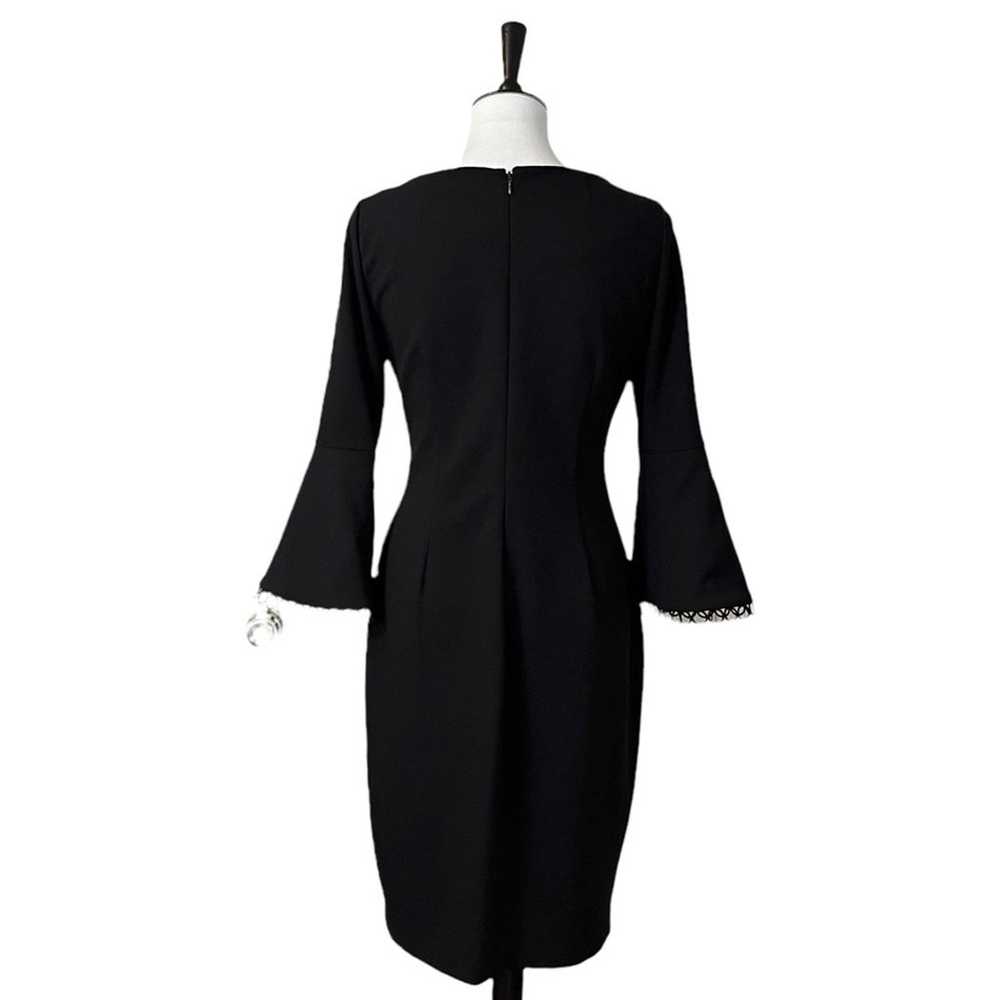 Calvin Klein Black Bell Sleeve Sheath Dress Cockt… - image 4