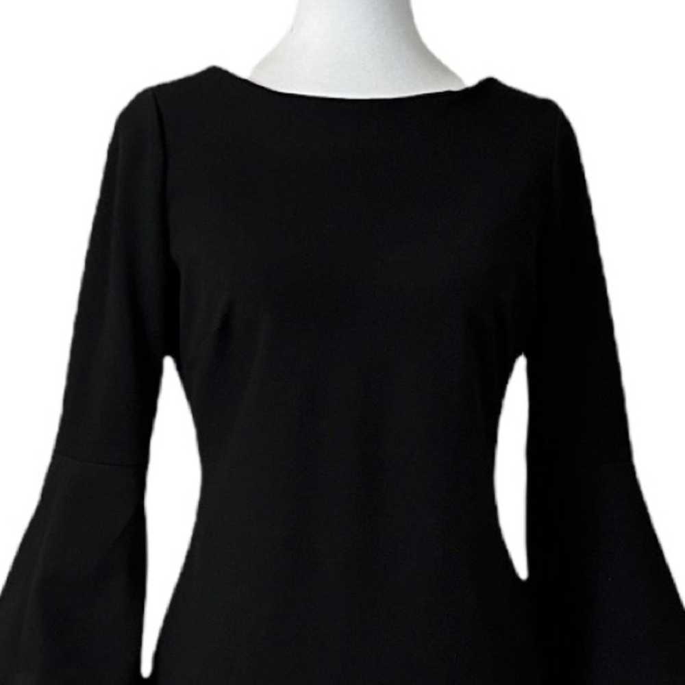 Calvin Klein Black Bell Sleeve Sheath Dress Cockt… - image 5