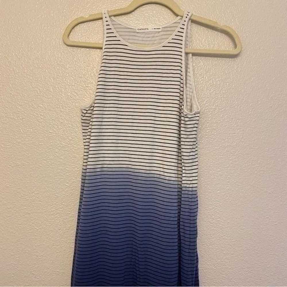 Athleta Sun Kissed Striped blue ombre long Midi D… - image 4