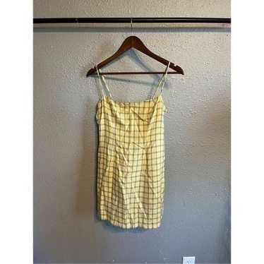 Capulet Amber Mini Dress Yellow Plaid Size Small - image 1