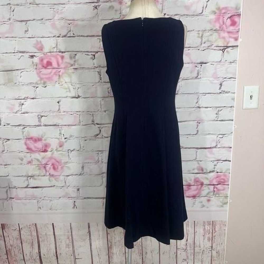 Talbots sleeveless navy blue a-line jersey work d… - image 5