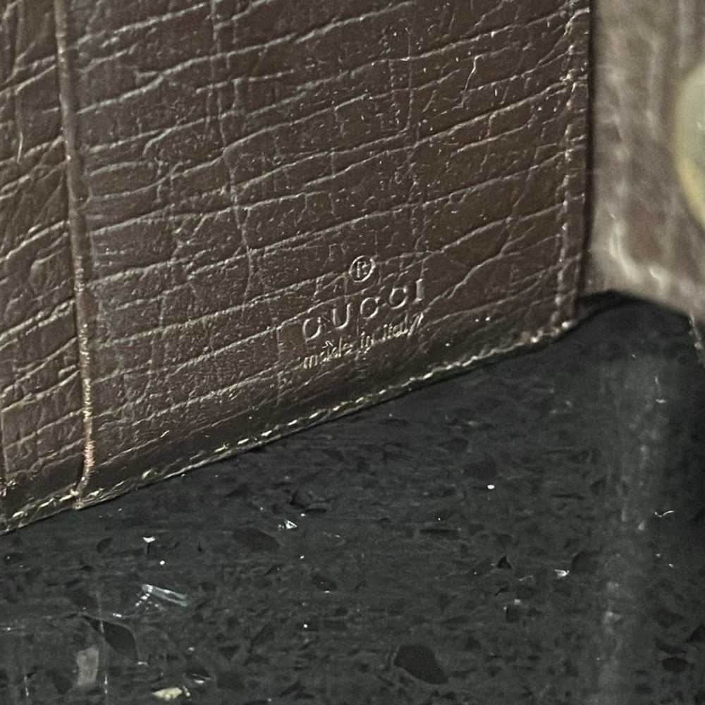 Gucci Brown GG Monogram Bordeaux Bifold Coin Pock… - image 9