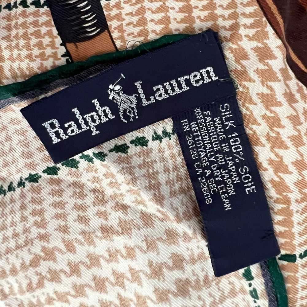 RARE VTG Ralph Lauren Golfing Print Silk Square S… - image 4