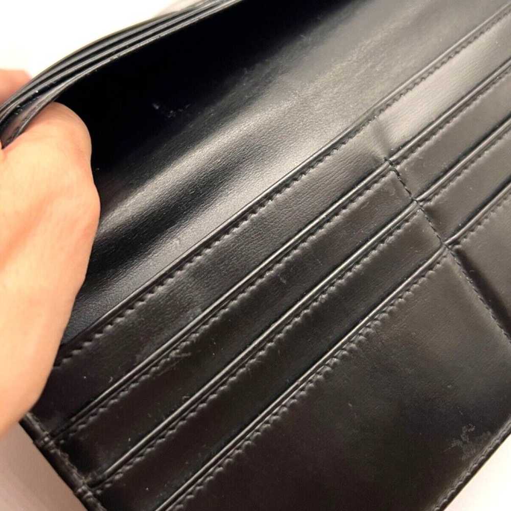 Authentic Black Cartier Pasha Leather Long Bifold… - image 3