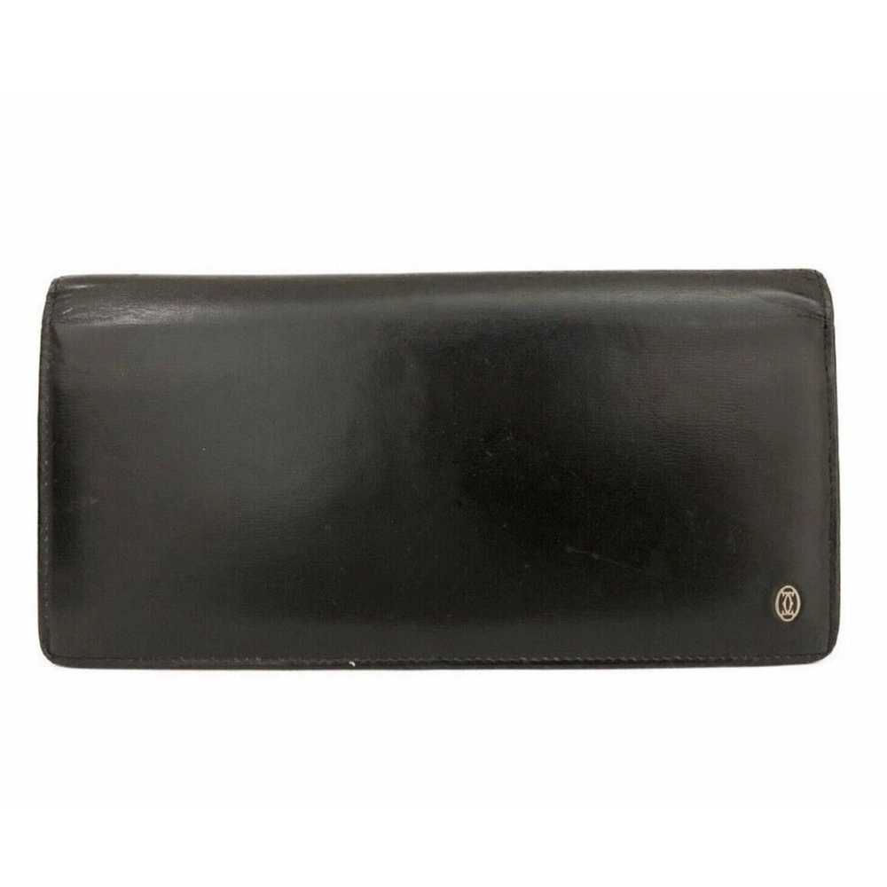 Authentic Black Cartier Pasha Leather Long Bifold… - image 7