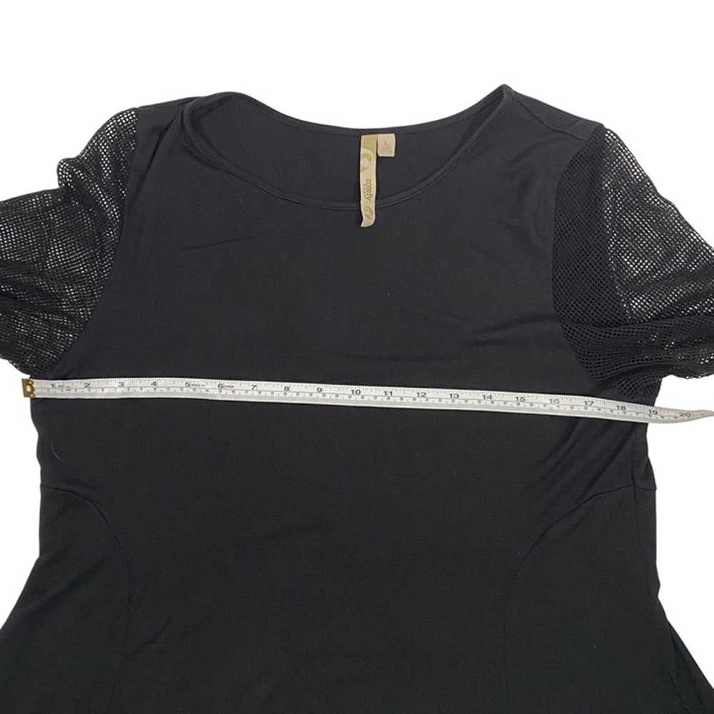 Comfy USA Washington Dress Black long sleeve mesh… - image 10