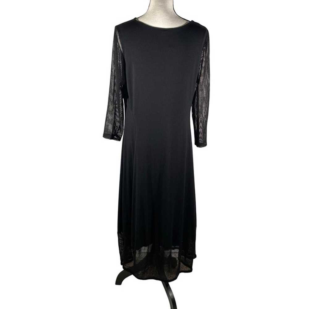 Comfy USA Washington Dress Black long sleeve mesh… - image 5