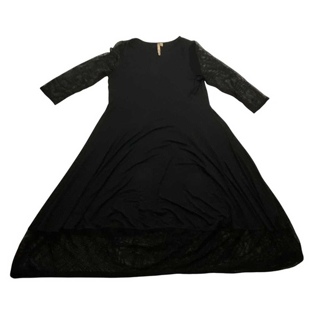 Comfy USA Washington Dress Black long sleeve mesh… - image 9