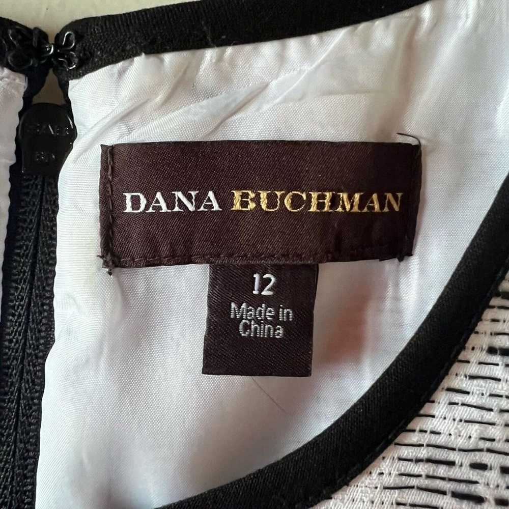 Dana Buchman Sleeveless Dress White Black Stripe … - image 12