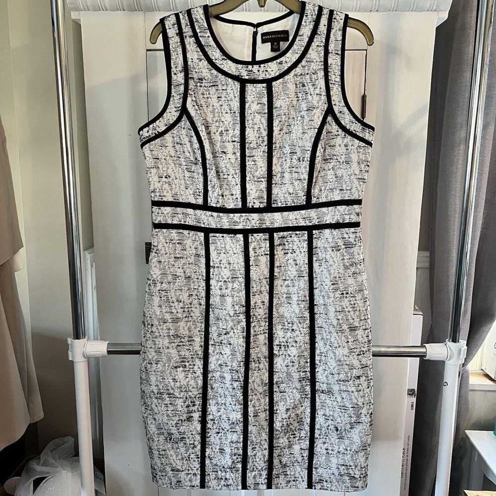 Dana Buchman Sleeveless Dress White Black Stripe … - image 2