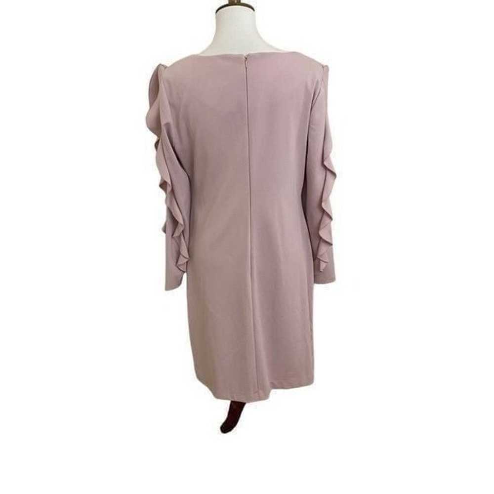 Donna Karan Long Sleeve Cold Shoulder Ruffle Shif… - image 3