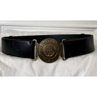 VTG Ralph Lauren Brass Anchor Belt Buckle Adjustab