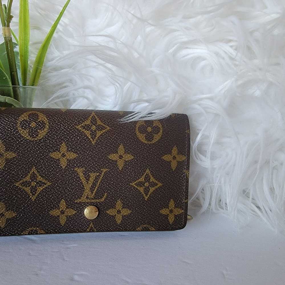 Louis Vuitton monogram compact zip wallet on chain - image 1