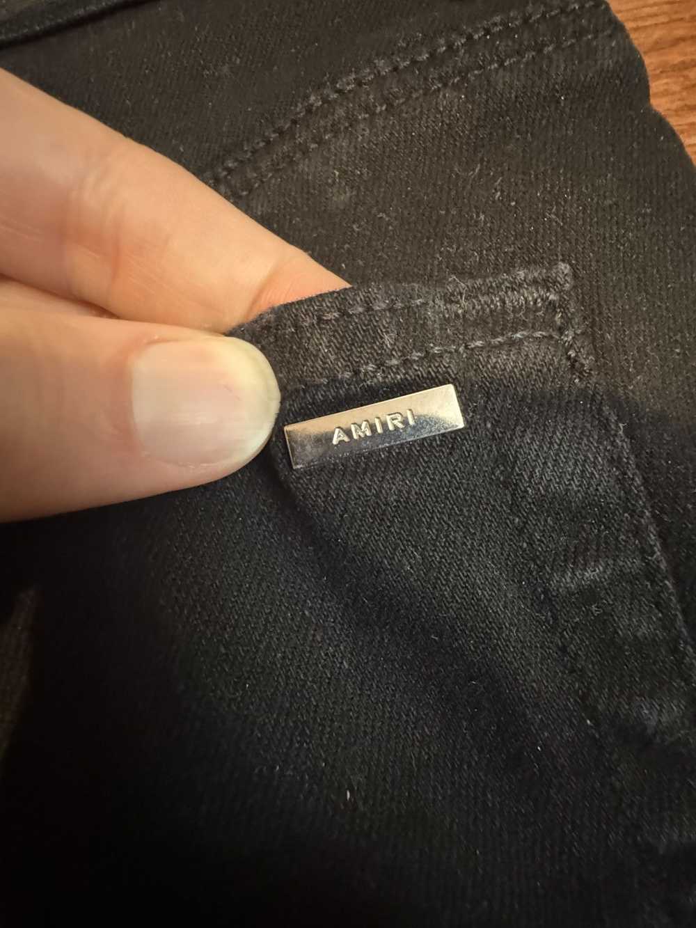 Amiri Amiri Black Leopard Patch MX1 Jeans Size 36 - image 11