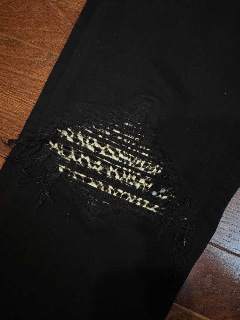 Amiri Amiri Black Leopard Patch MX1 Jeans Size 36 - image 3