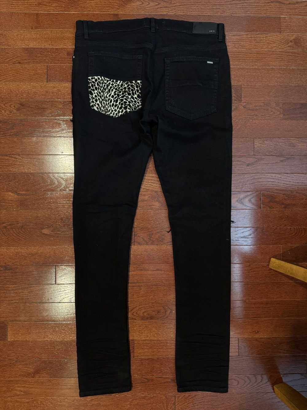 Amiri Amiri Black Leopard Patch MX1 Jeans Size 36 - image 9