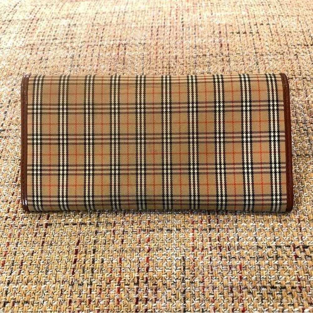 BURBERRY Plaid Canvas Brown Leather Credit Card I… - image 2