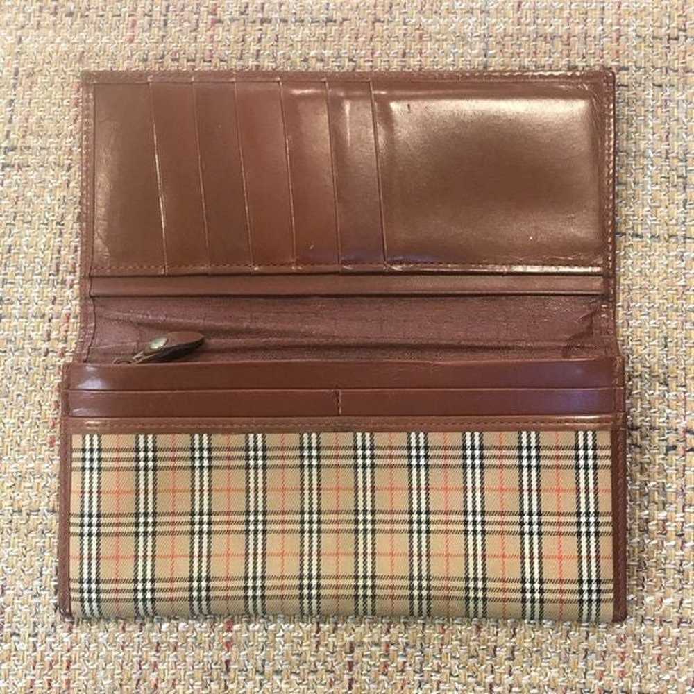 BURBERRY Plaid Canvas Brown Leather Credit Card I… - image 3