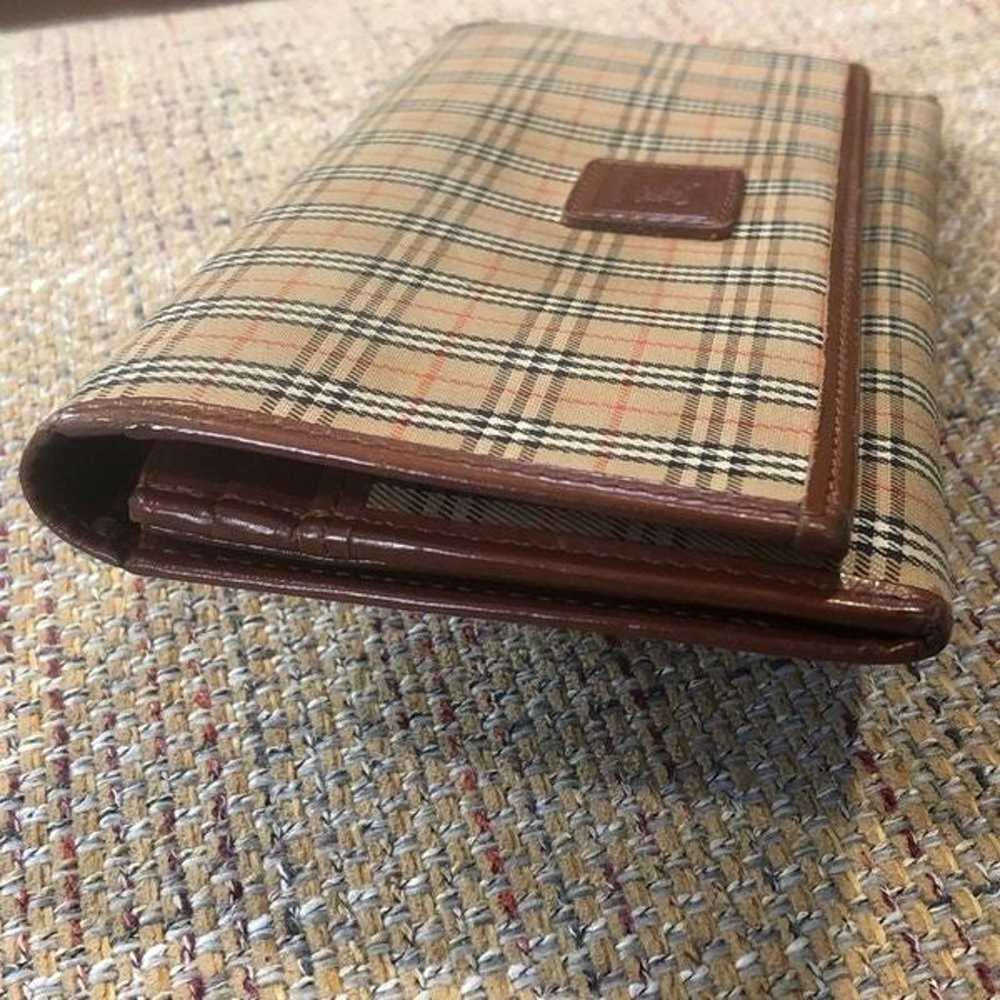 BURBERRY Plaid Canvas Brown Leather Credit Card I… - image 4