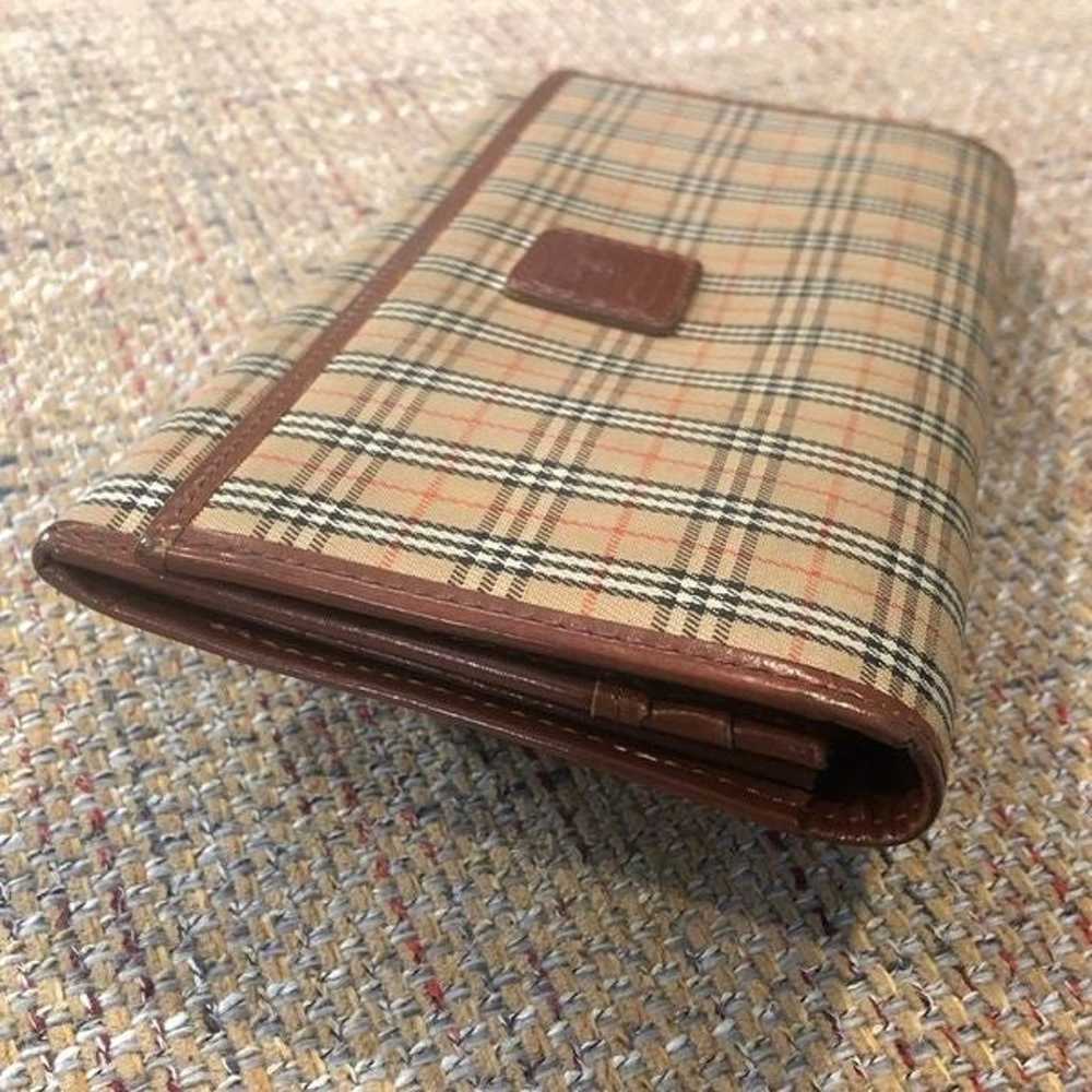 BURBERRY Plaid Canvas Brown Leather Credit Card I… - image 5