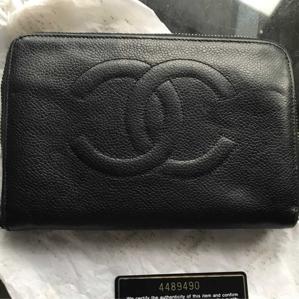 Chanel Vintage Zippered Large Wallet Clutch - image 2